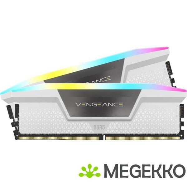 Grote foto corsair ddr5 vengeance rgb 2x32gb 6000 white computers en software harde schijven