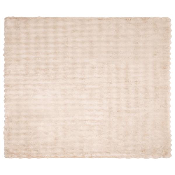 Grote foto vidaxl neppels konijnenbont deken 4 pcs beige 220 x 240 cm polyester huis en inrichting bedden