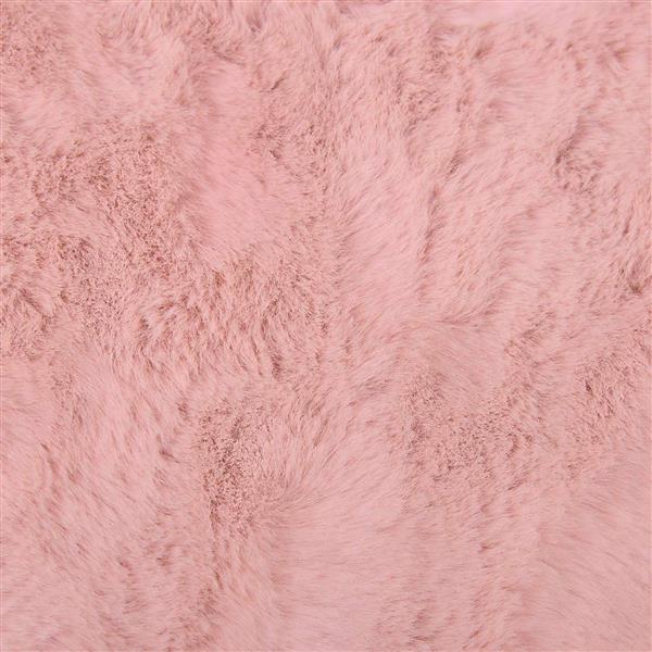 Grote foto vidaxl nep konijnenbont tapijt olite roze 160 cm polyester huis en inrichting vloerbedekking en kleden