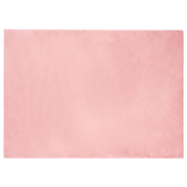 Grote foto vidaxl nep konijnenbont tapijt olite roze 240 x 340 cm polyester huis en inrichting vloerbedekking en kleden