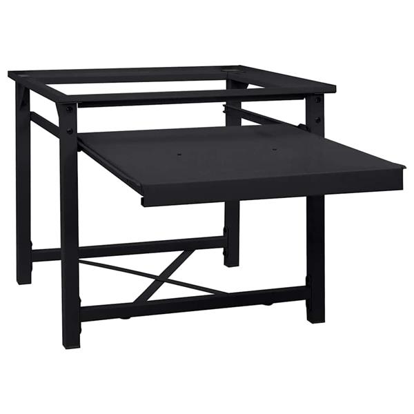 Grote foto vidaxl wasmachine pedestal zwart 64 x 55 x 32.5 cm staal witgoed en apparatuur wasmachines