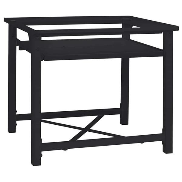 Grote foto vidaxl wasmachine pedestal zwart 64 x 55 x 32.5 cm staal witgoed en apparatuur wasmachines