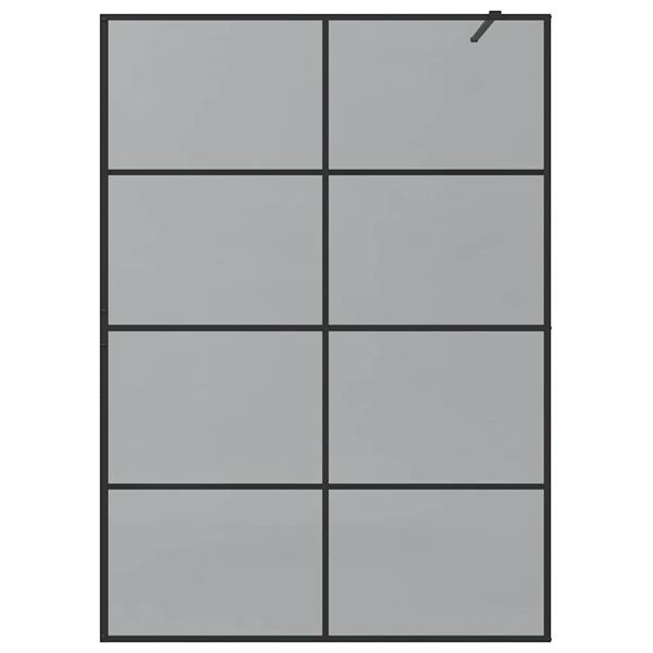 Grote foto vidaxl inloop douche wand zwart 140 x 195 cm gehard glas huis en inrichting complete badkamers