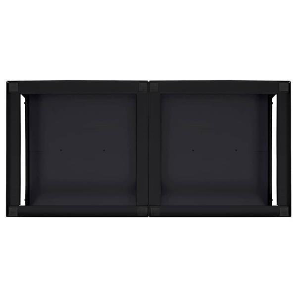 Grote foto vidaxl wasmachine pedestal 2 pcs zwart 124 5 x 61 5 x 32 5 cm staal witgoed en apparatuur wasmachines