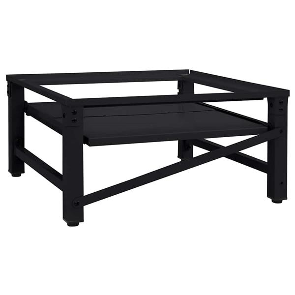 Grote foto vidaxl wasmachine pedestal zwart 62 x 60 5 x 32 5 cm staal witgoed en apparatuur wasmachines