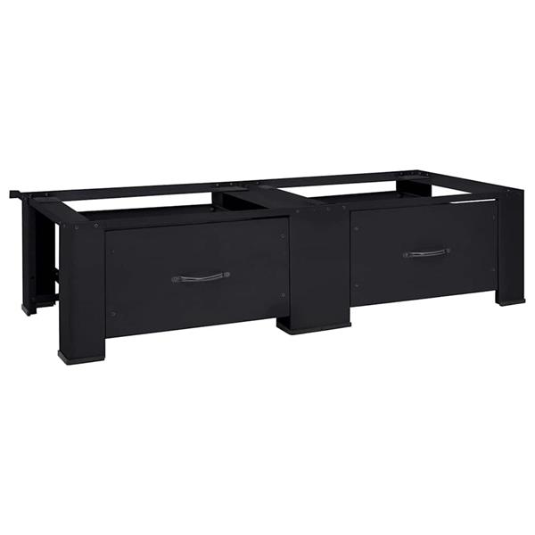 Grote foto vidaxl wasmachine pedestal 2 pcs zwart 64 x 55 x 32.5 cm staal witgoed en apparatuur wasmachines