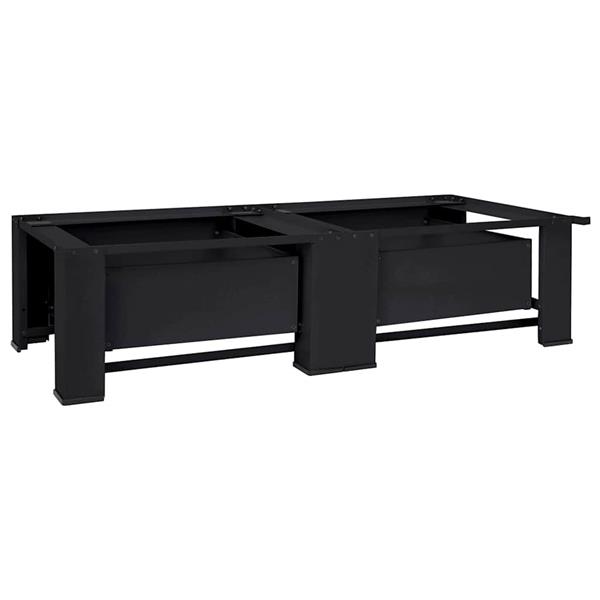 Grote foto vidaxl wasmachine pedestal 2 pcs zwart 64 x 55 x 32.5 cm staal witgoed en apparatuur wasmachines