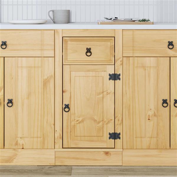 Grote foto vidaxl kast met lade honing 40 x 46 x 81 5 cm massief grenenhout huis en inrichting keukens