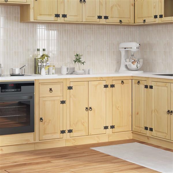 Grote foto vidaxl kast met plank honing 60 x 46 x 81 5 cm massief grenenhout huis en inrichting keukens