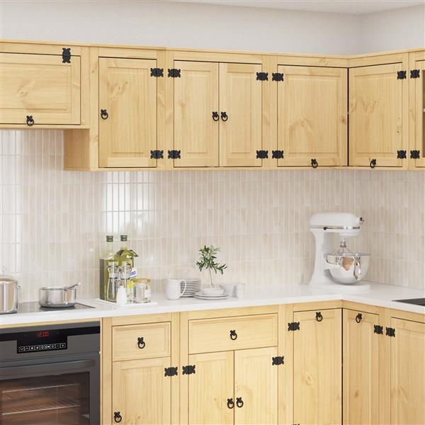 Grote foto vidaxl kast met plank honing 60 x 32 x 40 cm massief grenenhout huis en inrichting keukens