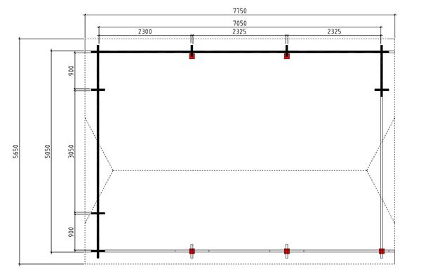 Grote foto blokhut wolfskap wks2 50mm tuin en terras tuinhuisjes en blokhutten