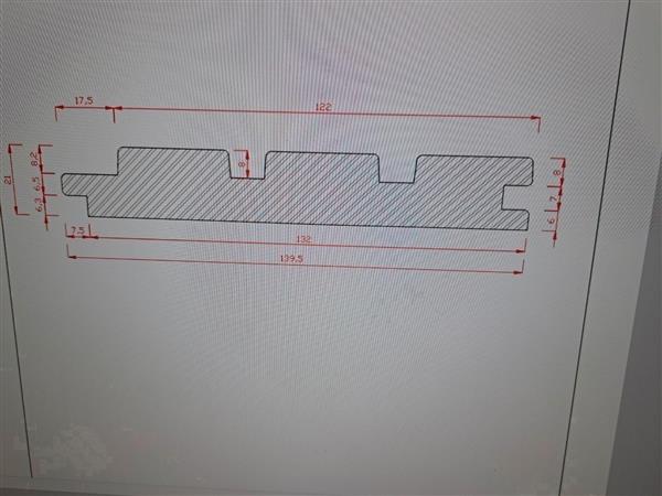 Grote foto trippel ayous thermowood 21mm dik 132mm werkende doe het zelf en verbouw hout en planken