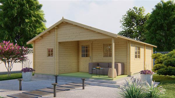 Grote foto blokhut tuinhuis javea 44 mm onbehandeld tuin en terras tuinhuisjes en blokhutten