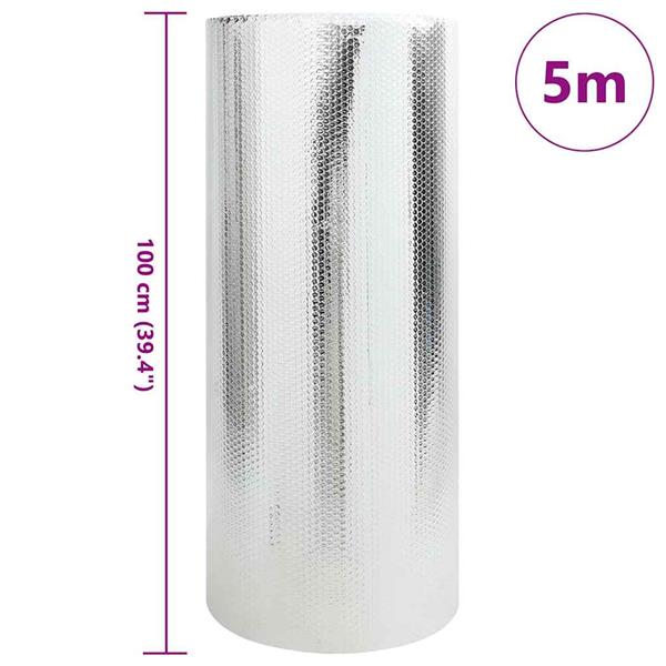 Grote foto vidaxl radiatorfolie zilver 1 x 5 m aluminium doe het zelf en verbouw sanitair