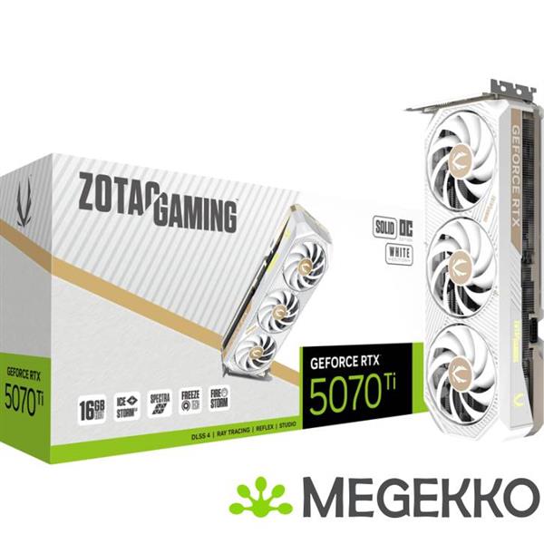 Grote foto zotac gaming geforce rtx 5070 ti solid core oc white edition computers en software videokaarten