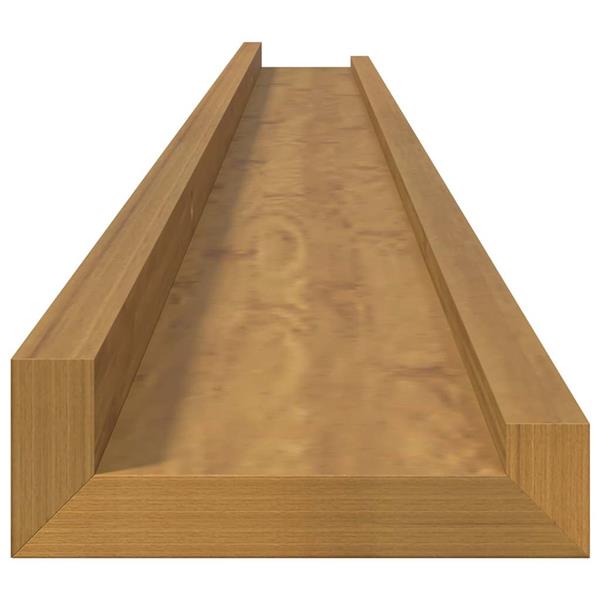 Grote foto vidaxl wandplank met plank 4 pcs beige 115 x 9 x 3 cm bewerkt hout huis en inrichting woningdecoratie