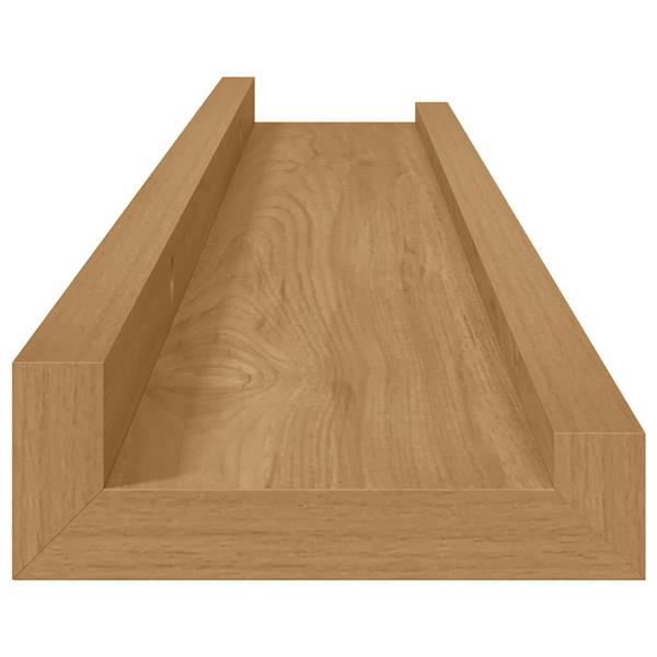 Grote foto vidaxl wandplank met plank 4 pcs bruin 60 x 9 x 3 cm bewerkt hout huis en inrichting woningdecoratie