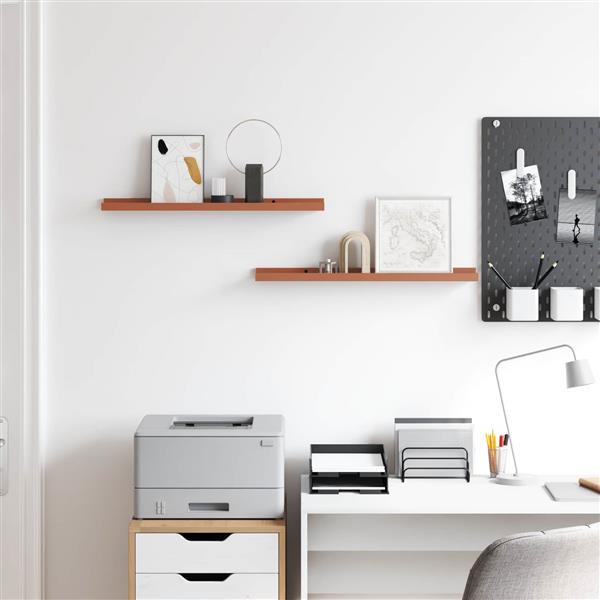 Grote foto vidaxl wandplank met plank 2 pcs rood 60 x 9 x 3 cm bewerkt hout huis en inrichting woningdecoratie