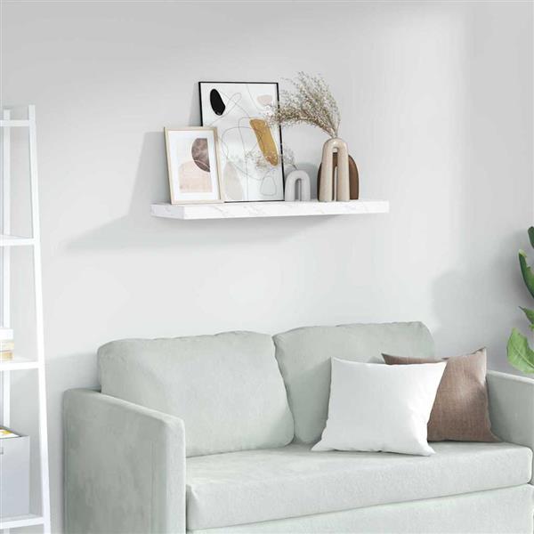 Grote foto vidaxl wandplank met opslag wit marmer 80 x 23 5 x 4 cm bewerkt hout huis en inrichting woningdecoratie