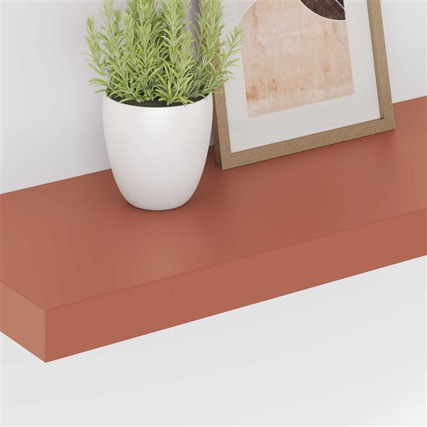 Grote foto vidaxl wandplank wandgemonteerd 4 pcs rood 50 x 23 x 4 cm bewerkt hout huis en inrichting woningdecoratie