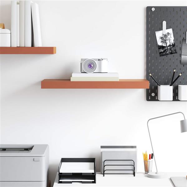 Grote foto vidaxl wandplank wandgemonteerd rood 50 x 23 x 4 cm bewerkt hout huis en inrichting woningdecoratie