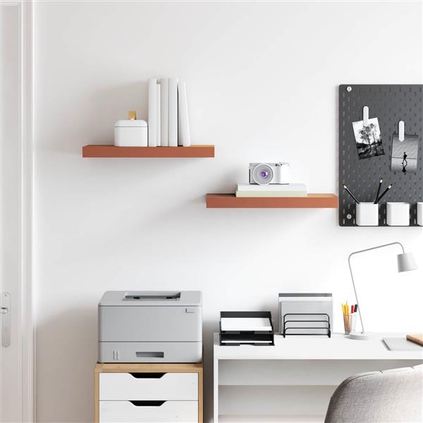 Grote foto vidaxl wandplank wandgemonteerd 2 pcs rood 50 x 23 x 4 cm bewerkt hout huis en inrichting woningdecoratie