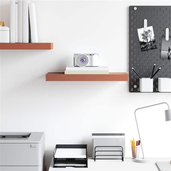 Grote foto vidaxl wandplank wandgemonteerd rood 50 x 23 x 4 cm bewerkt hout huis en inrichting woningdecoratie