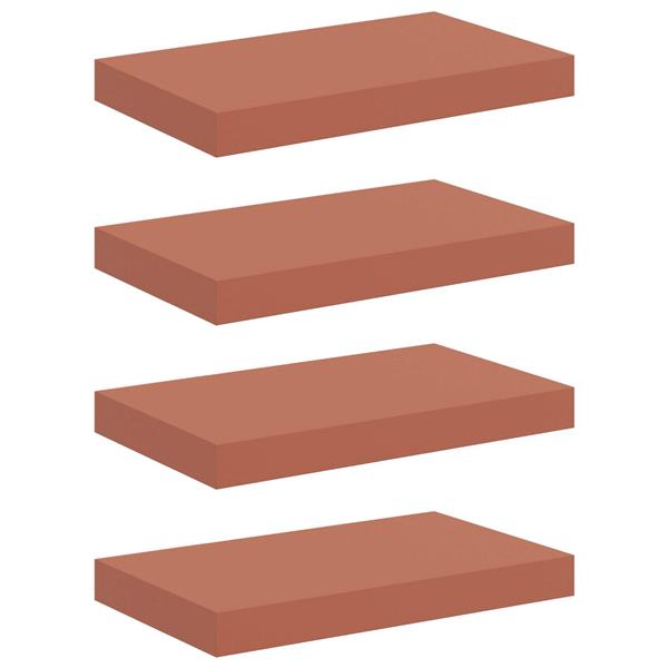 Grote foto vidaxl wandplank met opslag 4 pcs rood 40 x 23 5 x 4 cm bewerkt hout huis en inrichting woningdecoratie