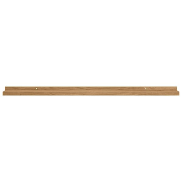 Grote foto vidaxl wandplank met plank 4 pcs bruin 100 x 9 x 3 cm bewerkt hout huis en inrichting woningdecoratie