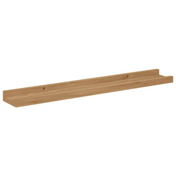 Grote foto vidaxl wandplank met plank 2 pcs bruin 60 x 9 x 3 cm bewerkt hout huis en inrichting woningdecoratie