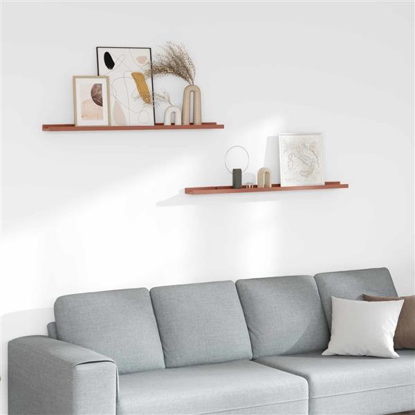 Grote foto vidaxl wandplank met plank 2 pcs rood 100 x 9 x 3 cm bewerkt hout huis en inrichting woningdecoratie