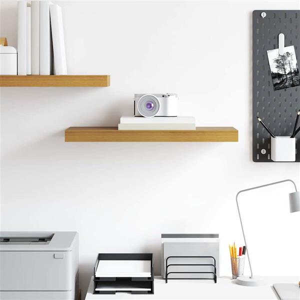 Grote foto vidaxl wandplank wandgemonteerd beige 50 x 23 x 4 cm bewerkt hout huis en inrichting woningdecoratie