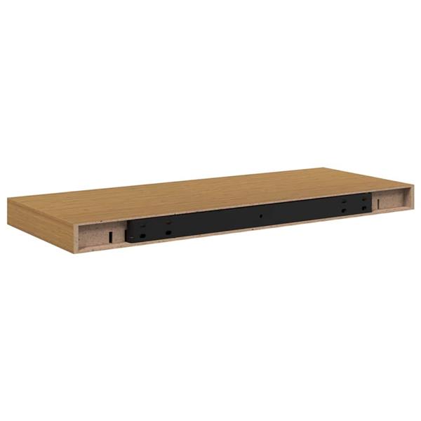 Grote foto vidaxl wandplank wandgemonteerd beige 50 x 23 x 4 cm bewerkt hout huis en inrichting woningdecoratie