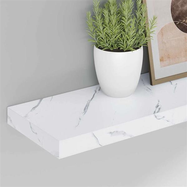Grote foto vidaxl wandplank 4 pcs wit marmer 120 x 23 5 x 4 cm bewerkt hout huis en inrichting woningdecoratie