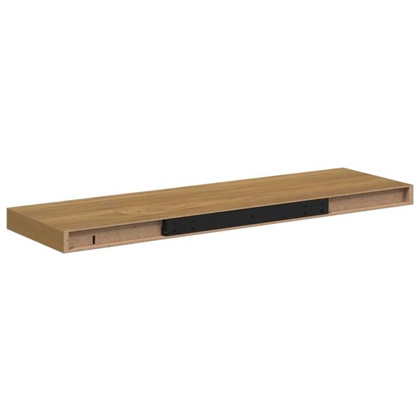 Grote foto vidaxl wandplank wandgemonteerd bruin 90 x 23 5 x 4 cm bewerkt hout huis en inrichting woningdecoratie