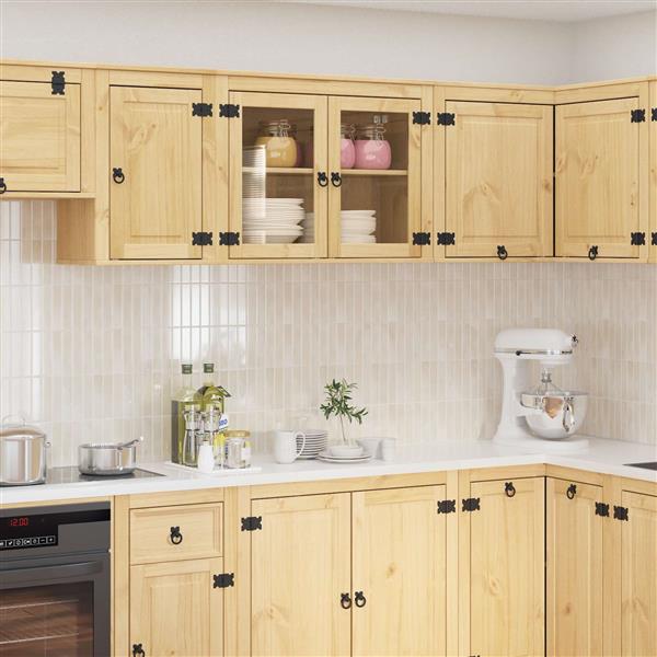 Grote foto vidaxl kast met plank honing 60 x 32 x 40 cm massief grenenhout huis en inrichting keukens