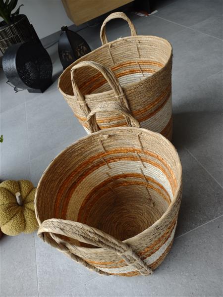 Grote foto kwalitatieve manden set huis en inrichting schalen en manden