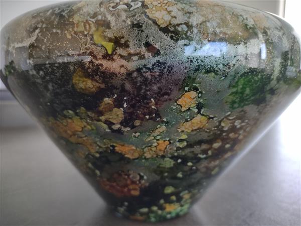 Grote foto 2 handgeschilderde glazen vazen huis en inrichting woningdecoratie