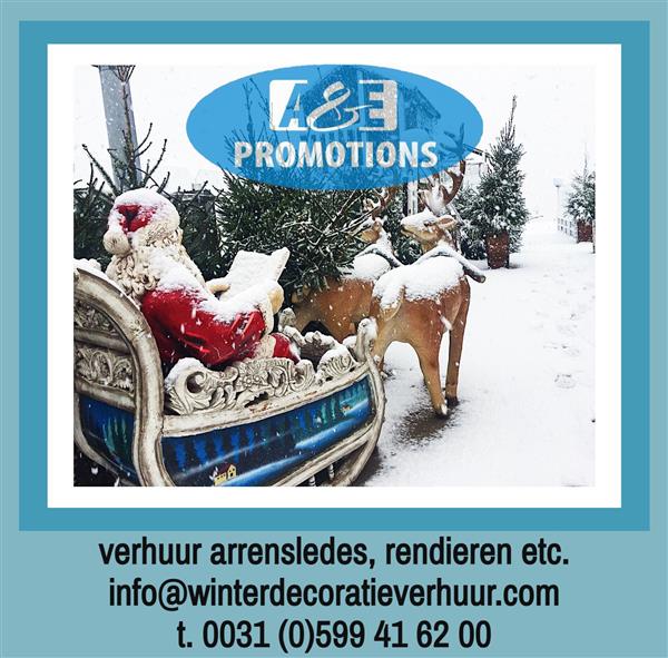 Grote foto verhuur arrenslede met rendieren kerstman etc. diversen overige diversen