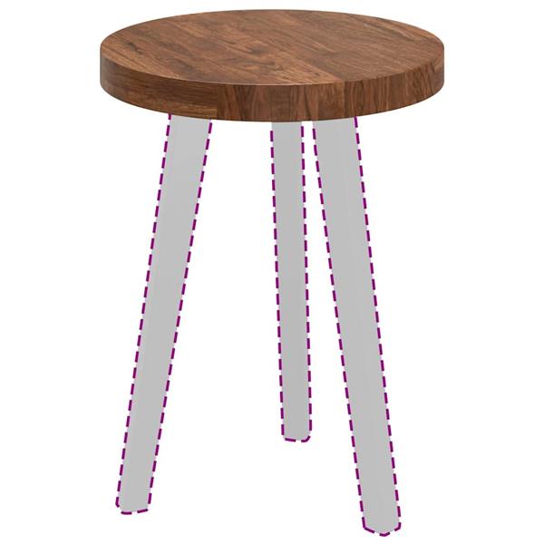 Grote foto vidaxl tafelblad donkerbruin 40 x 4 cm massief eikenhout antiek en kunst stoelen en banken