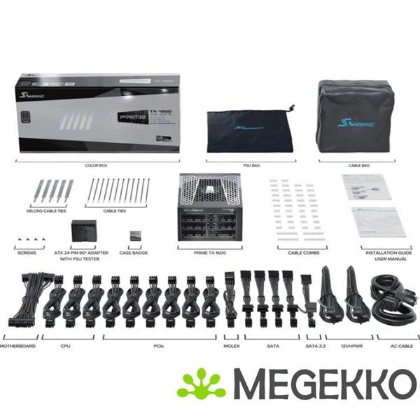 Grote foto seasonic prime tx 1600 computers en software overige