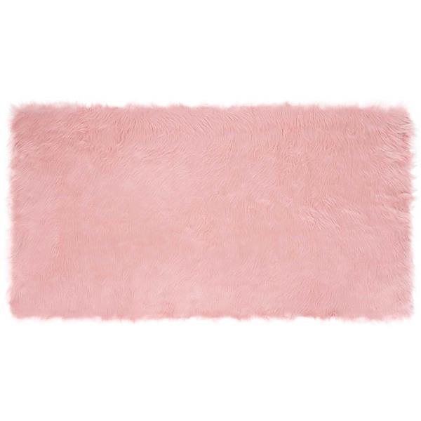 Grote foto vidaxl nep schapenvacht tapijt tafalla roze 80 x 150 cm polyester huis en inrichting vloerbedekking en kleden