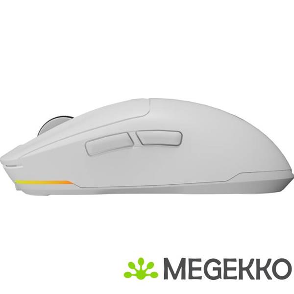 Grote foto genesis nmg 2194 zircon 660 pro gaming muis ambidextrous bluetooth usb type c wit computers en software overige computers en software