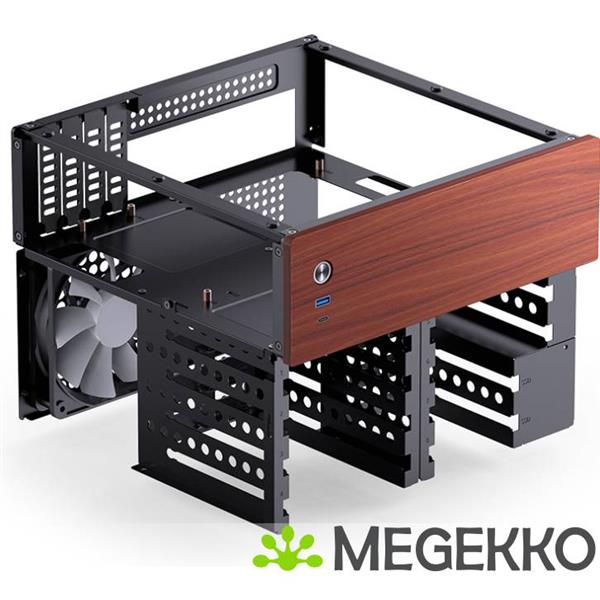 Grote foto jonsbo n4 black computers en software behuizingen en kasten