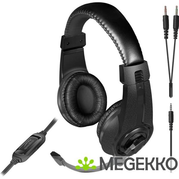 Grote foto speedlink legatos bedraad zwart audio tv en foto koptelefoons