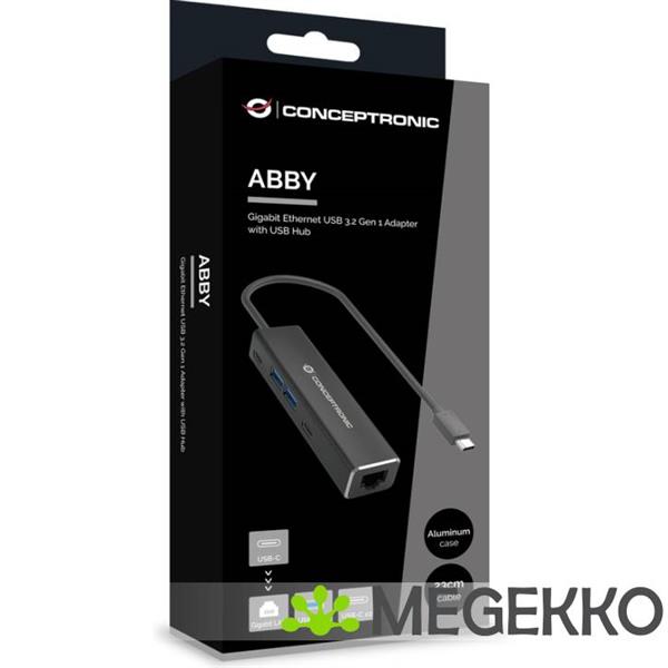 Grote foto conceptronic abby13b notebook dock poortreplicator bedraad usb 3.2 gen 1 3.1 gen 1 type c grijs computers en software overige computers en software