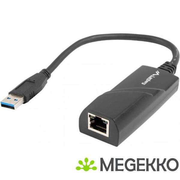 Grote foto lanberg nc 1000 01 tussenstuk voor kabels usb a rj 45 zwart computers en software netwerkkaarten routers en switches