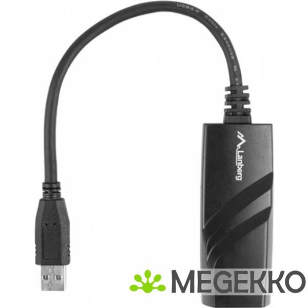 Grote foto lanberg nc 1000 01 tussenstuk voor kabels usb a rj 45 zwart computers en software netwerkkaarten routers en switches