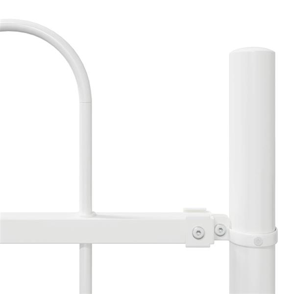 Grote foto vidaxl tuin hek wit 1.7 x 0.6 m poedergecoat staal tuin en terras hekken en schuttingen