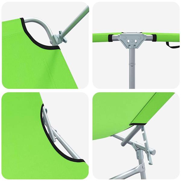 Grote foto vidaxl ligstoel 2 pcs groen 58 x 188 x 77cm polyester tuin en terras tuinmeubelen